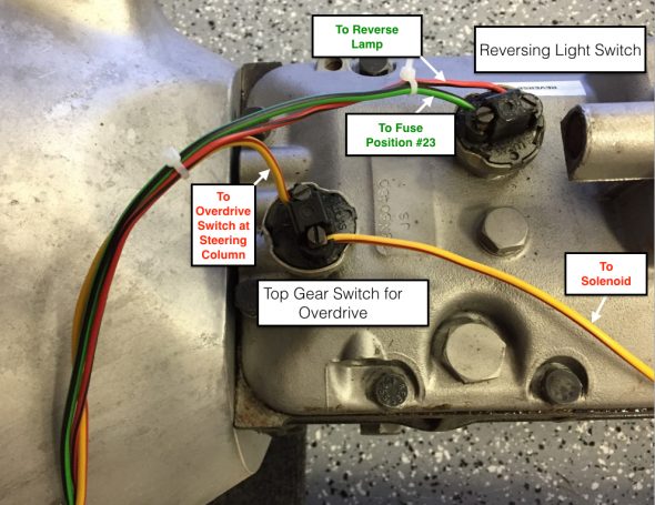 Overdrive Interlock or Top Gear Switch at gearbox