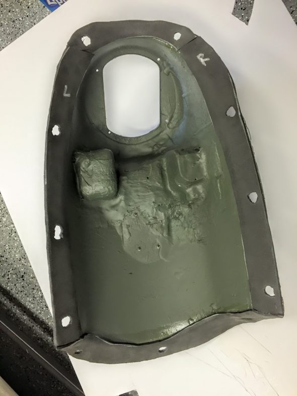 Underside of Modified Gearbox Cover with Closed Cell Foam Gasket